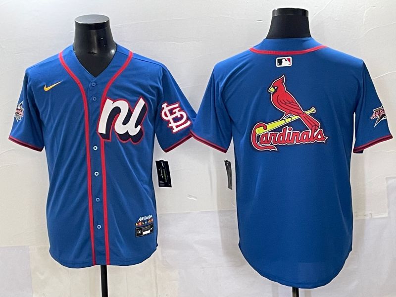 Men 2025 St.Louis Cardinals Blank Blue All star Nike MLB Jersey style 03->st.louis cardinals->MLB Jersey